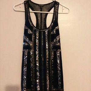 Express Sequin Racerback Tank